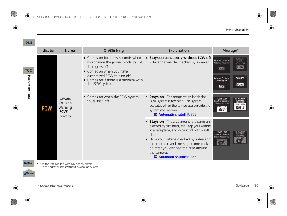 Acura 2014 RLX User Manual | Page 80 / 518