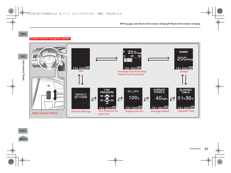 P 97) | Acura 2014 RLX User Manual | Page 98 / 518