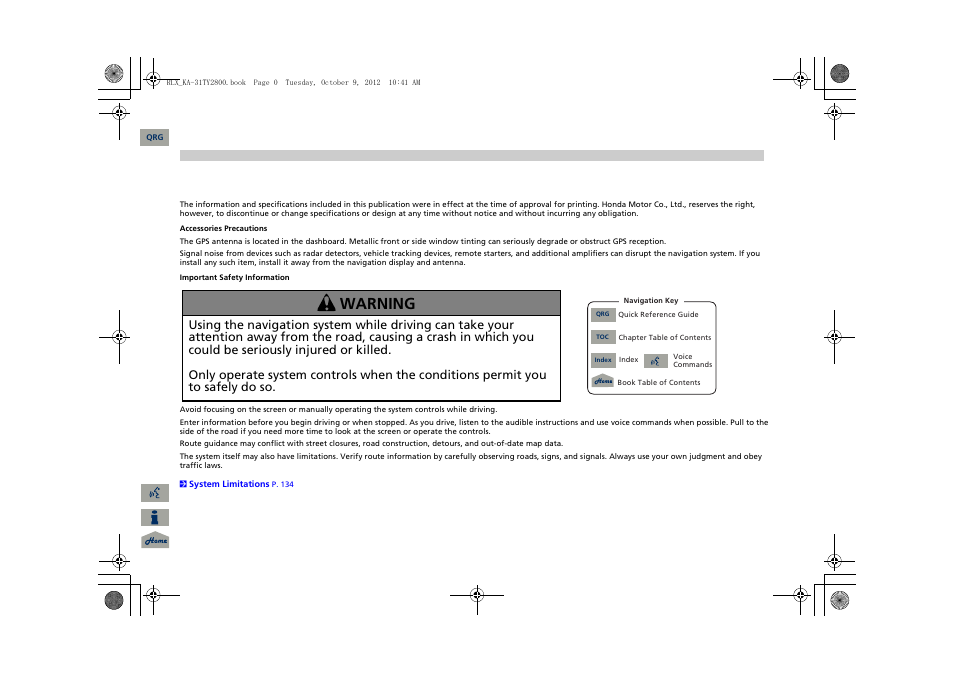 Acura 2014 RLX Navigation User Manual | 156 pages