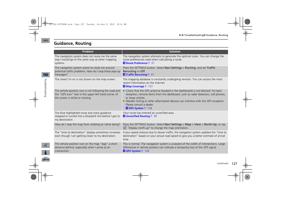 Guidance, routing | Acura 2014 RLX Navigation User Manual | Page 128 / 156