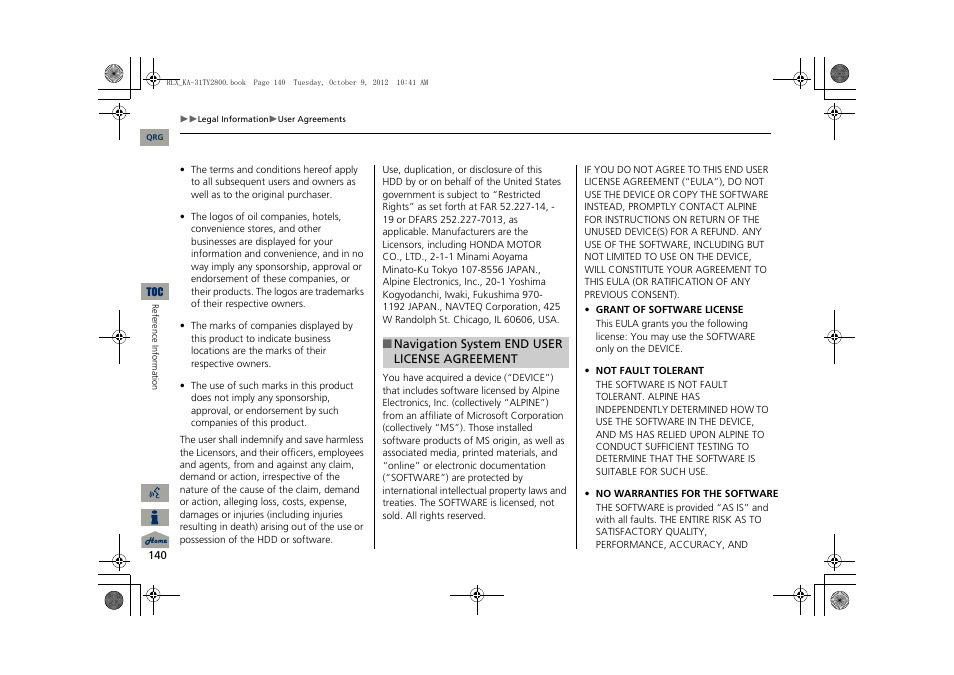 Acura 2014 RLX Navigation User Manual | Page 141 / 156