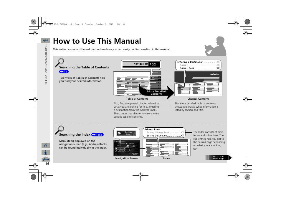 How to use this manual | Acura 2014 RLX Navigation User Manual | Page 17 / 156