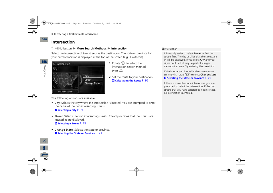 2 intersection, P. 92 | Acura 2014 RLX Navigation User Manual | Page 93 / 156
