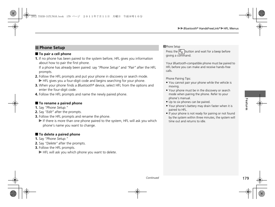 Acura 2012 TSX Sport Wagon User Manual | Page 181 / 326