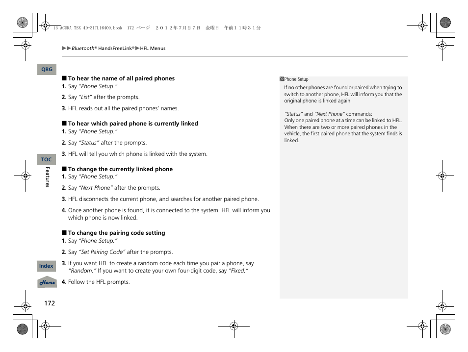Acura 2013 TSX User Manual | Page 173 / 325