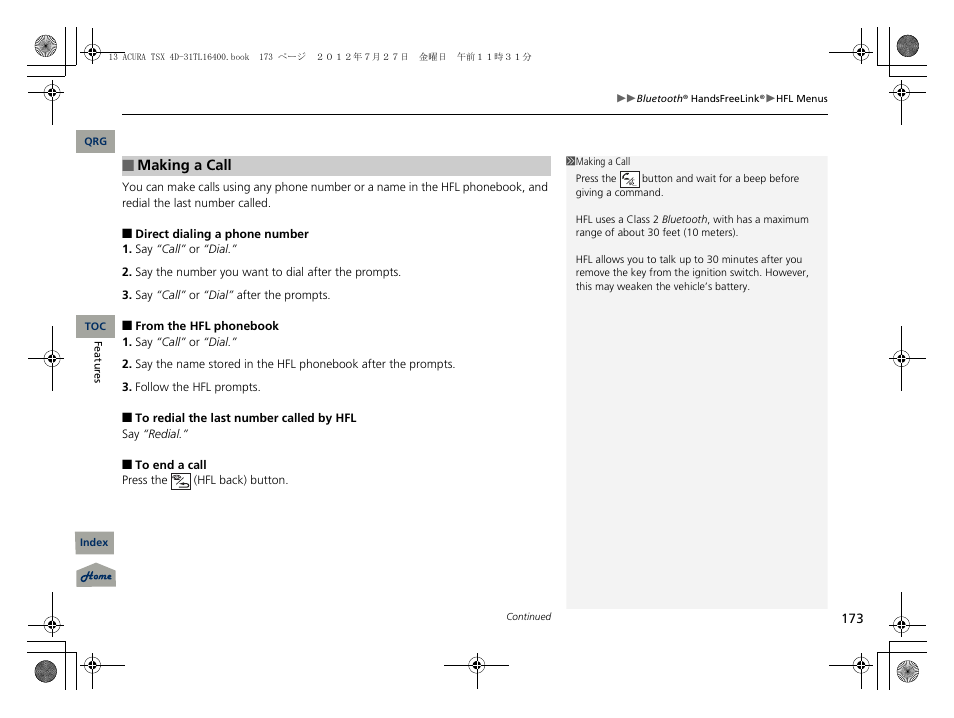 Acura 2013 TSX User Manual | Page 174 / 325