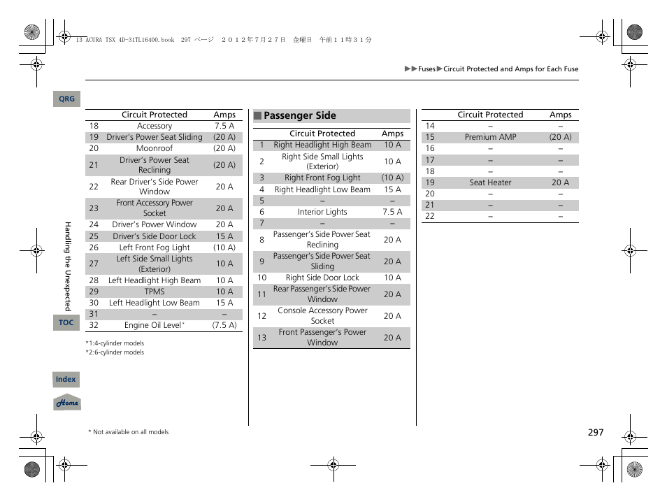 Acura 2013 TSX User Manual | Page 298 / 325