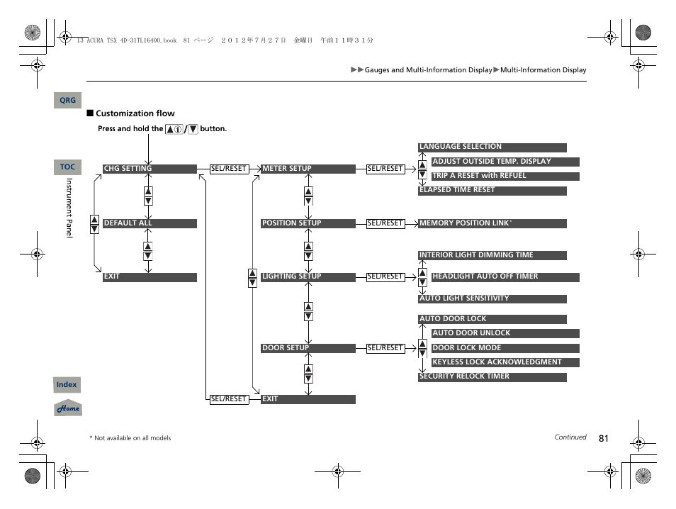 Acura 2013 TSX User Manual | Page 82 / 325