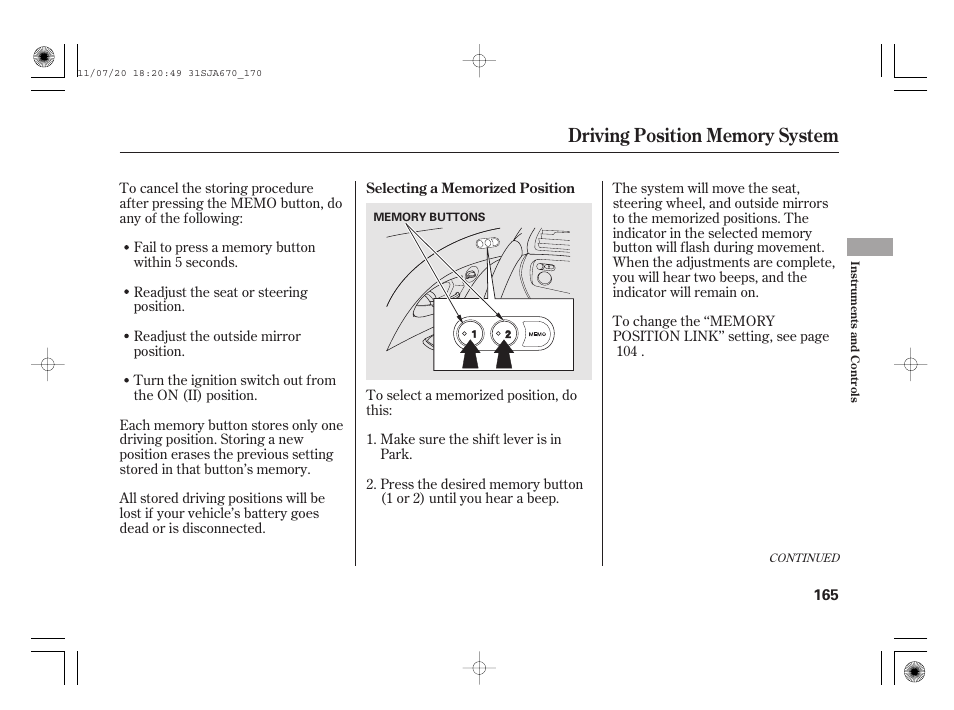 Acura 2012 RL User Manual | Page 171 / 562