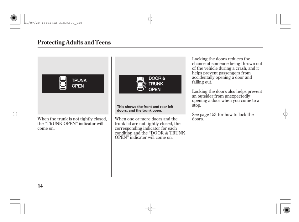 Protecting adults and teens | Acura 2012 RL User Manual | Page 20 / 562