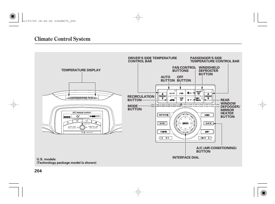 Climate control system | Acura 2012 RL User Manual | Page 210 / 562