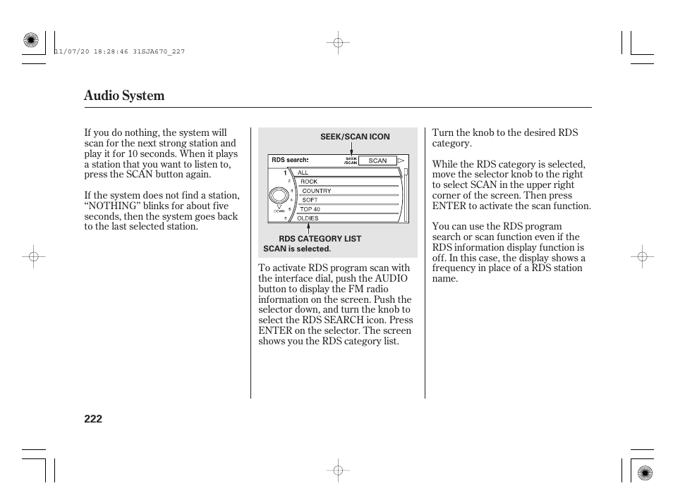 Audio system | Acura 2012 RL User Manual | Page 228 / 562