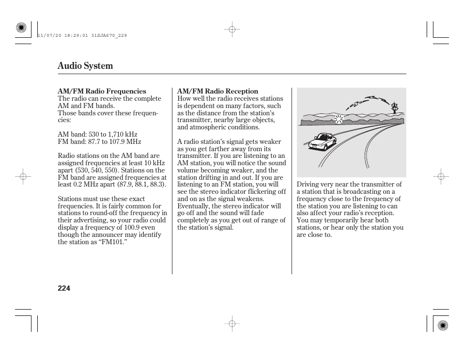 Audio system | Acura 2012 RL User Manual | Page 230 / 562