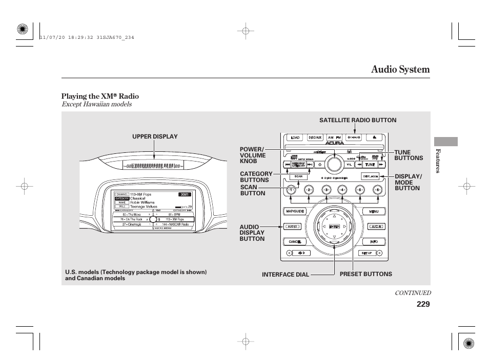 Audio system | Acura 2012 RL User Manual | Page 235 / 562