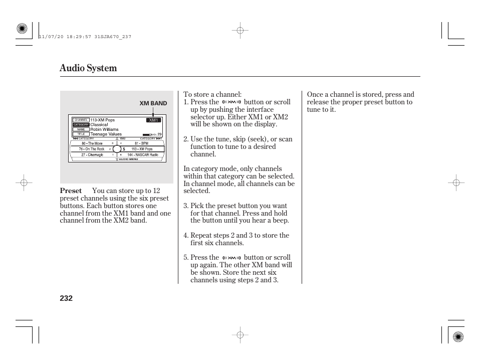 Audio system | Acura 2012 RL User Manual | Page 238 / 562