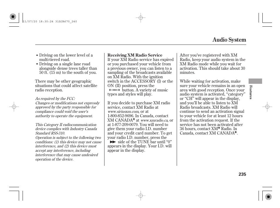 Audio system | Acura 2012 RL User Manual | Page 241 / 562