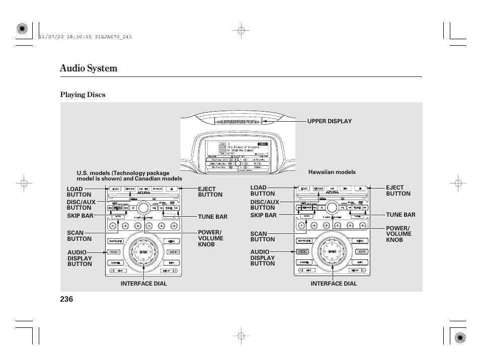 Audio system | Acura 2012 RL User Manual | Page 242 / 562