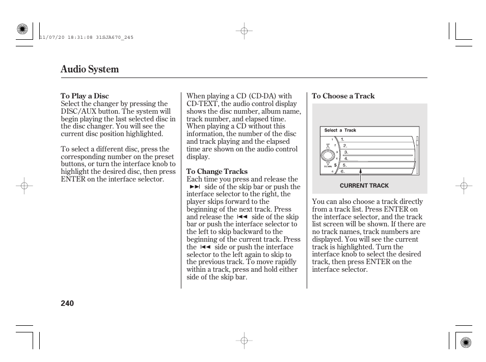 Audio system | Acura 2012 RL User Manual | Page 246 / 562