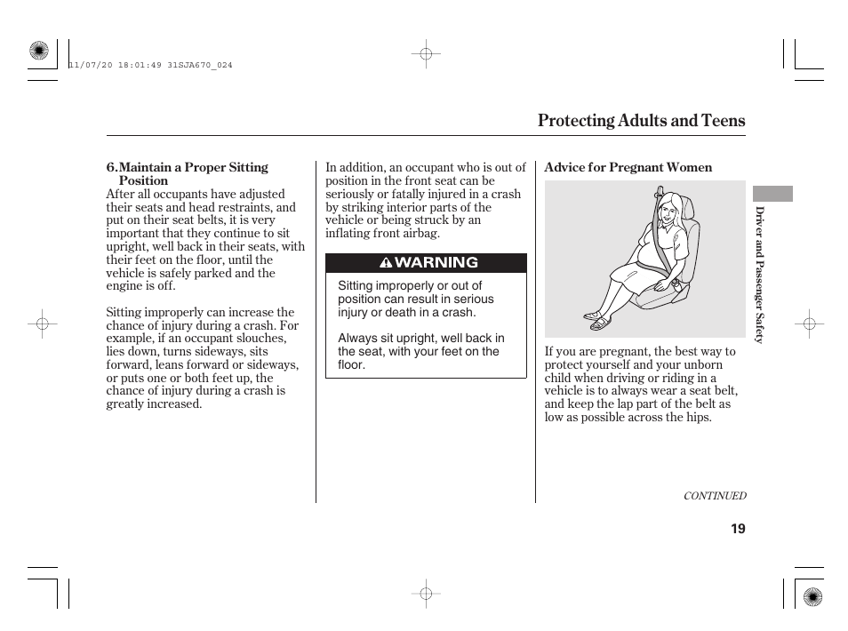 Protecting adults and teens | Acura 2012 RL User Manual | Page 25 / 562
