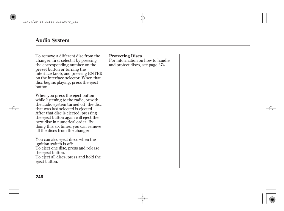 Audio system | Acura 2012 RL User Manual | Page 252 / 562
