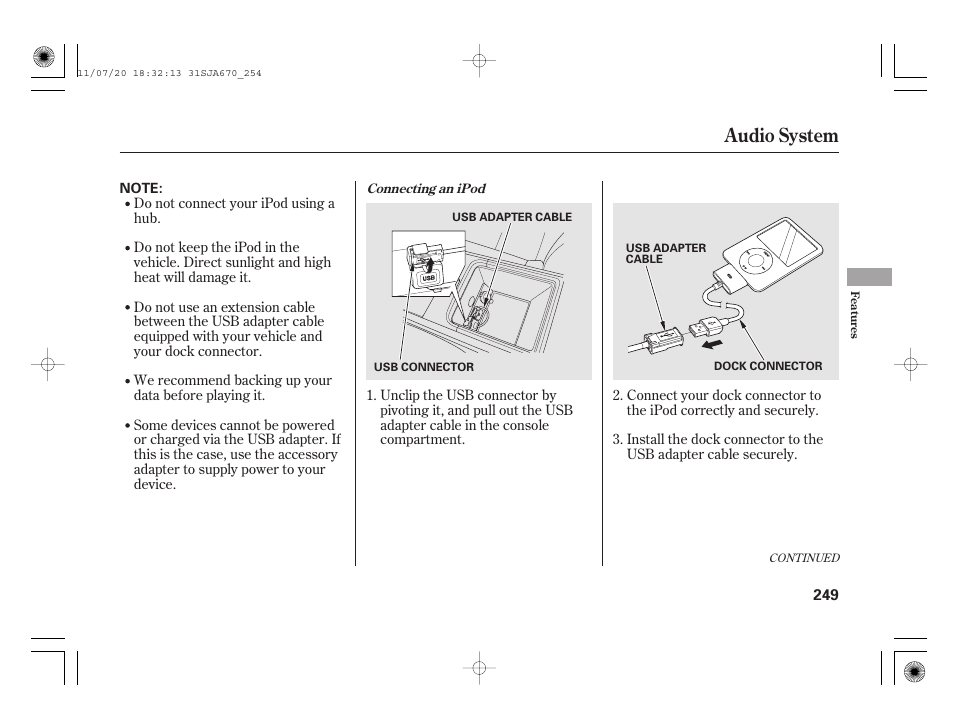 Audio system | Acura 2012 RL User Manual | Page 255 / 562