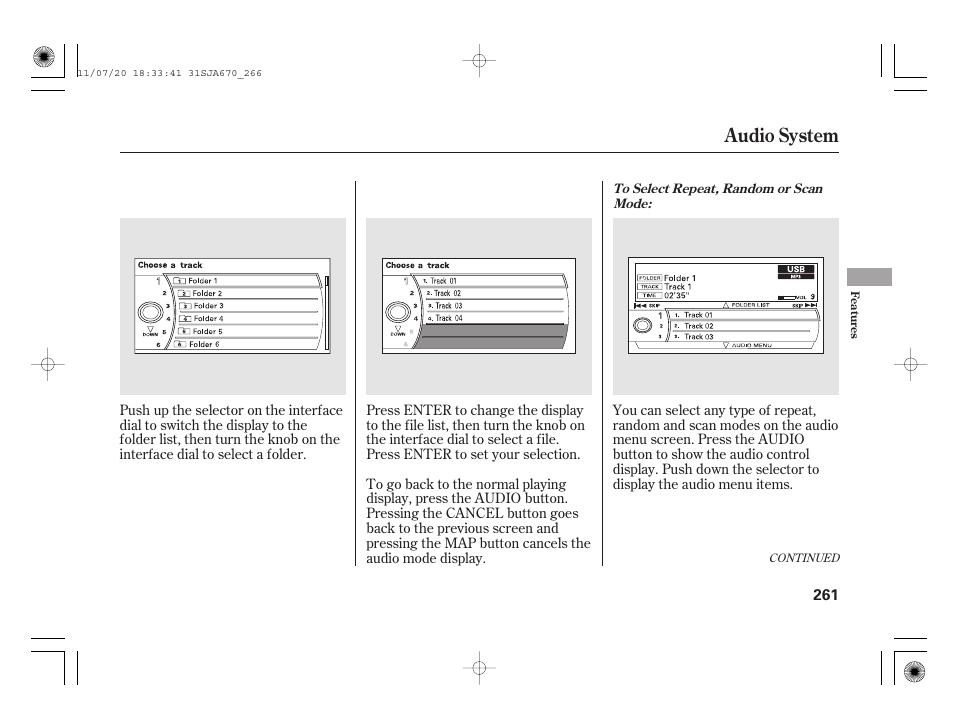 Audio system | Acura 2012 RL User Manual | Page 267 / 562