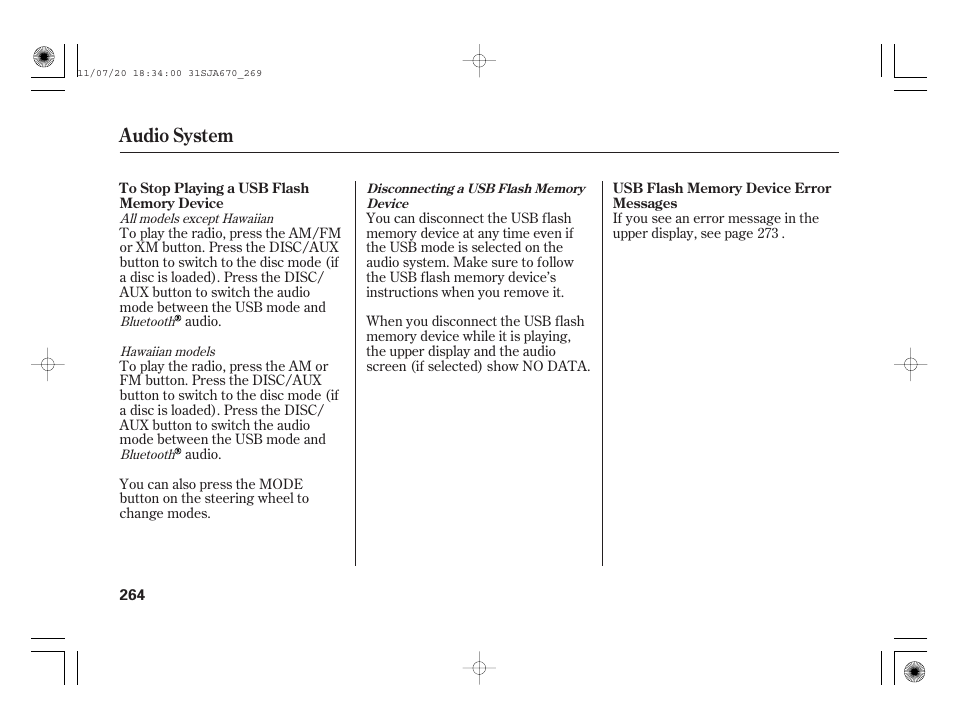 Audio system | Acura 2012 RL User Manual | Page 270 / 562