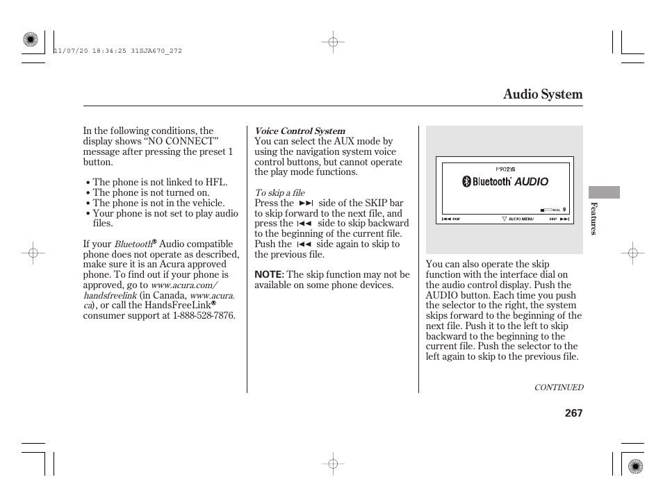 Audio system | Acura 2012 RL User Manual | Page 273 / 562