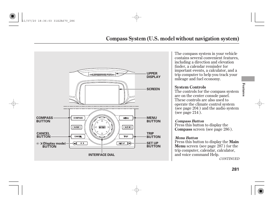 Acura 2012 RL User Manual | Page 287 / 562