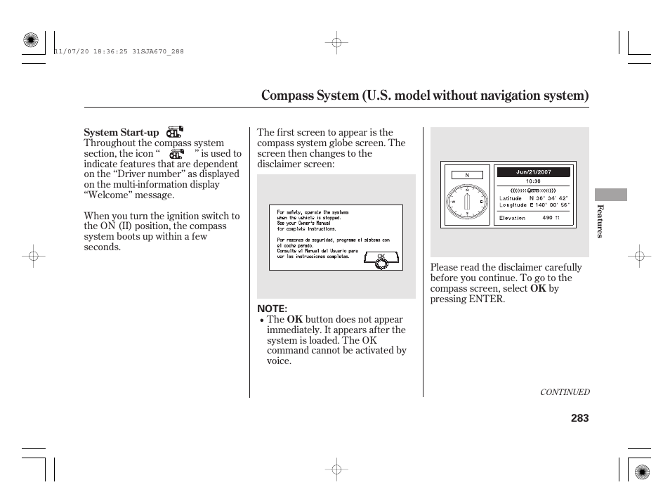 Acura 2012 RL User Manual | Page 289 / 562