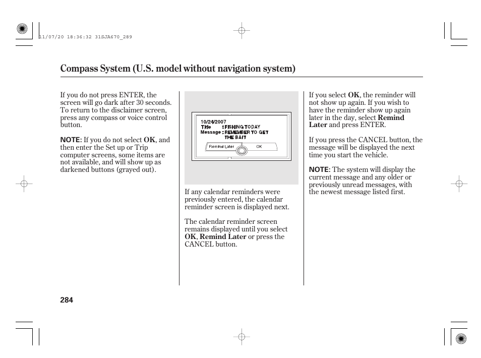 Acura 2012 RL User Manual | Page 290 / 562