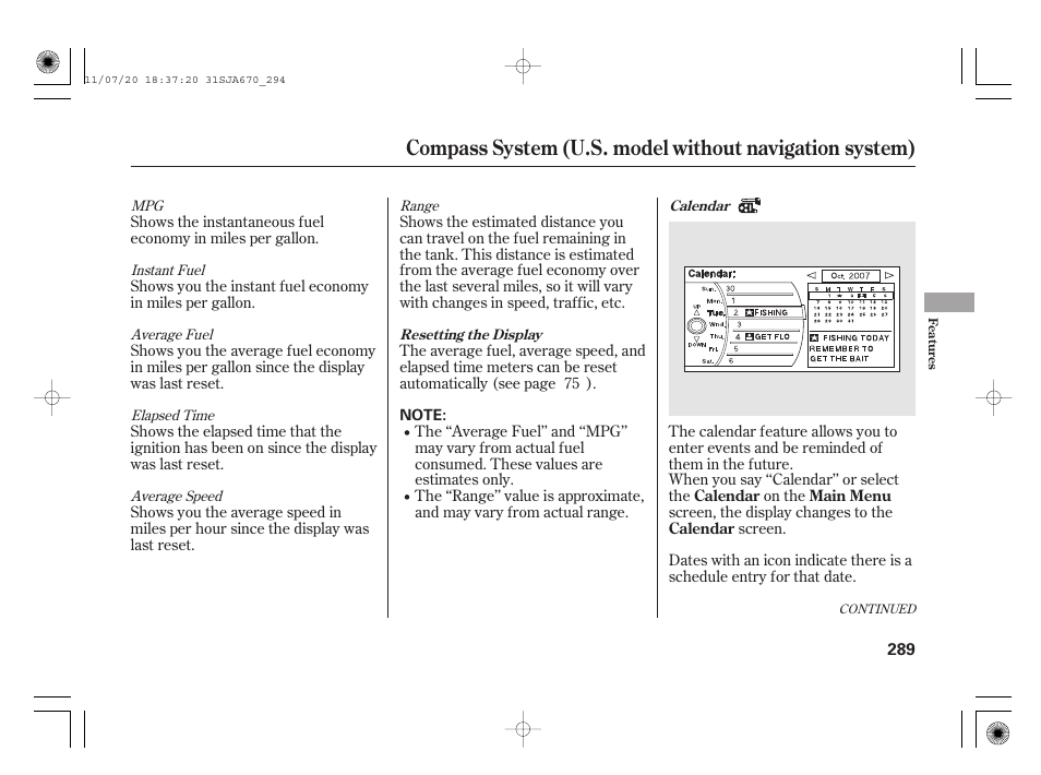 Acura 2012 RL User Manual | Page 295 / 562