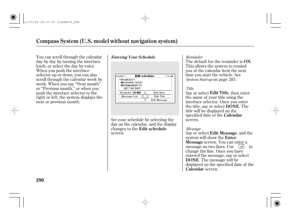 Acura 2012 RL User Manual | Page 296 / 562