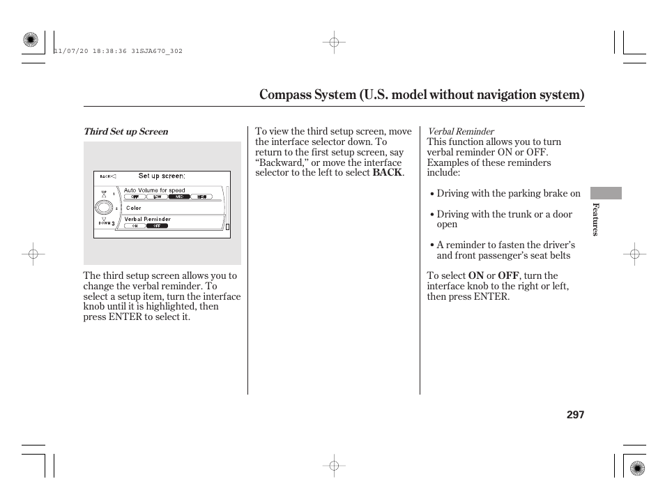 Acura 2012 RL User Manual | Page 303 / 562