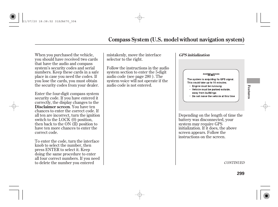 Acura 2012 RL User Manual | Page 305 / 562