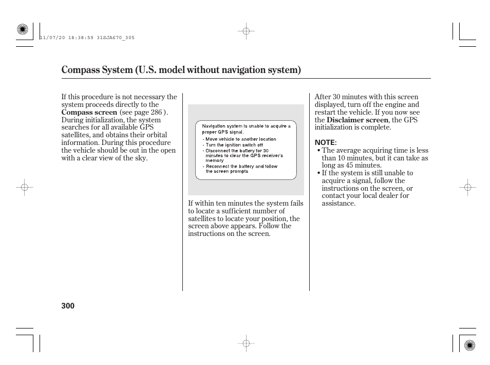 Acura 2012 RL User Manual | Page 306 / 562