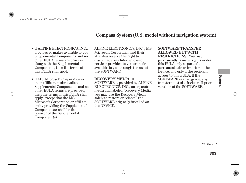 Acura 2012 RL User Manual | Page 309 / 562