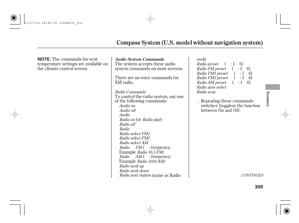 Acura 2012 RL User Manual | Page 315 / 562
