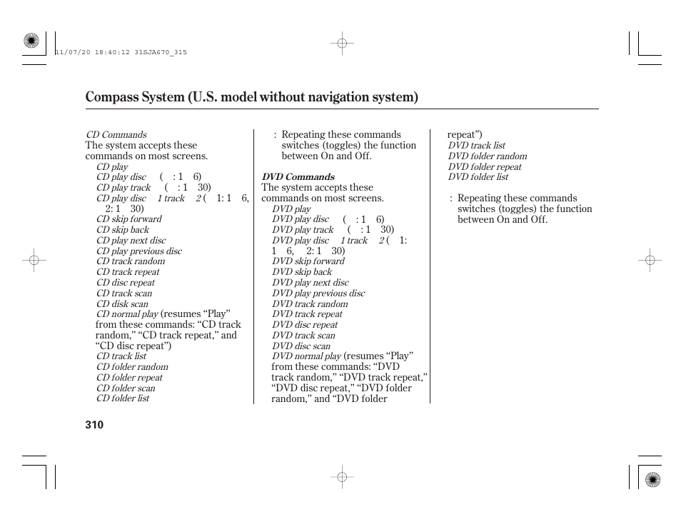Acura 2012 RL User Manual | Page 316 / 562