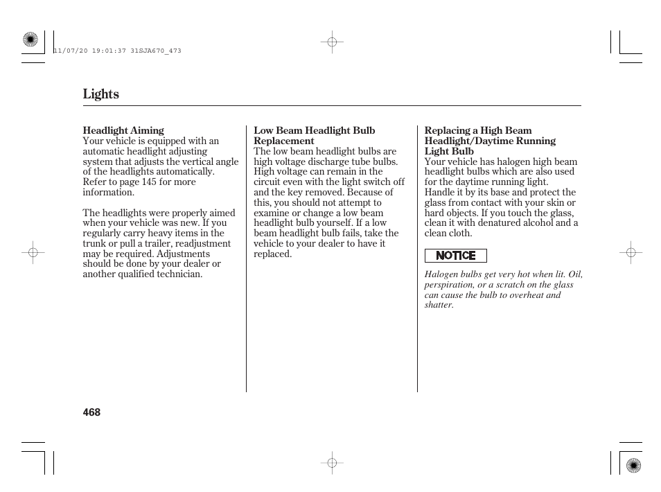 Lights | Acura 2012 RL User Manual | Page 474 / 562