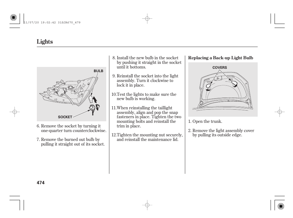 Lights | Acura 2012 RL User Manual | Page 480 / 562