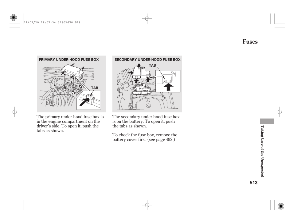 Fuses | Acura 2012 RL User Manual | Page 519 / 562