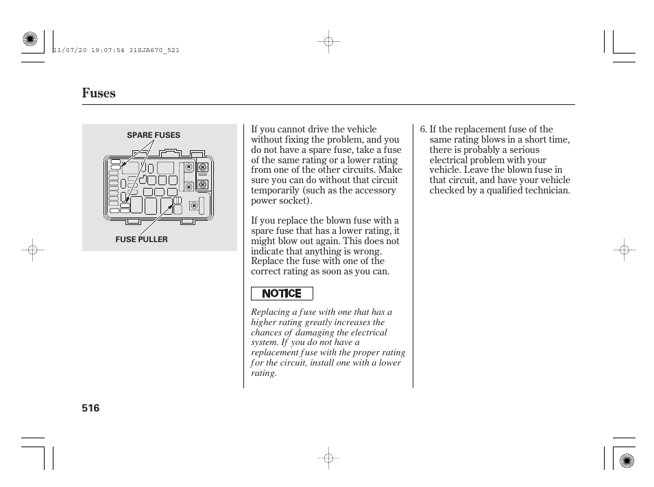 Fuses | Acura 2012 RL User Manual | Page 522 / 562