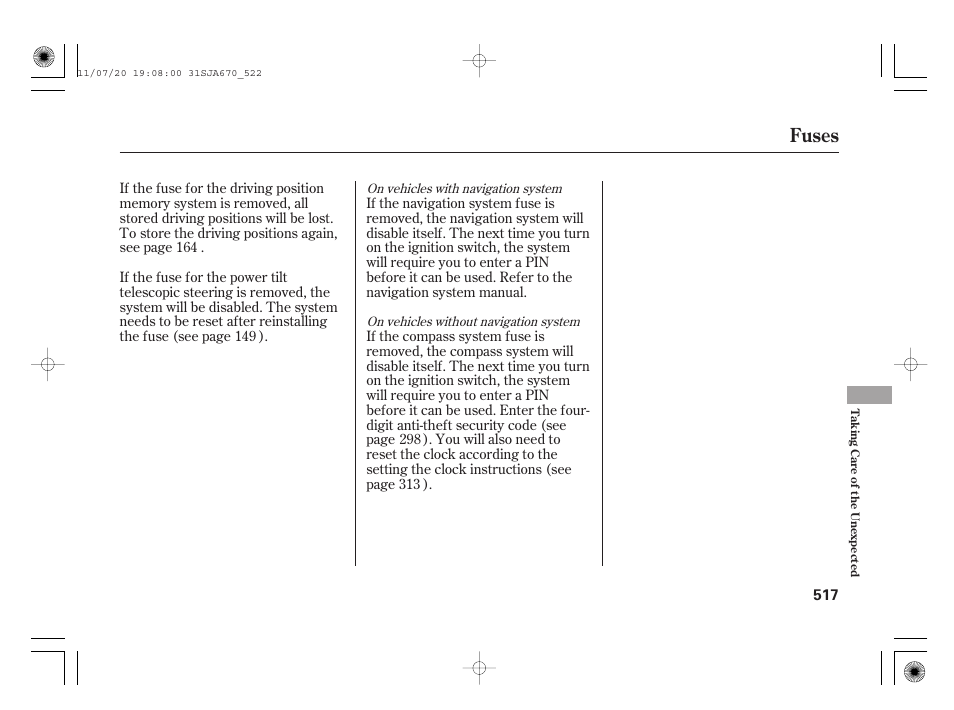 Fuses | Acura 2012 RL User Manual | Page 523 / 562