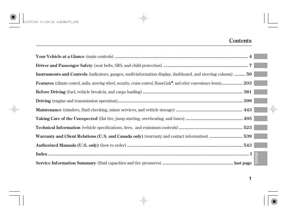 Acura 2012 RL User Manual | Page 7 / 562