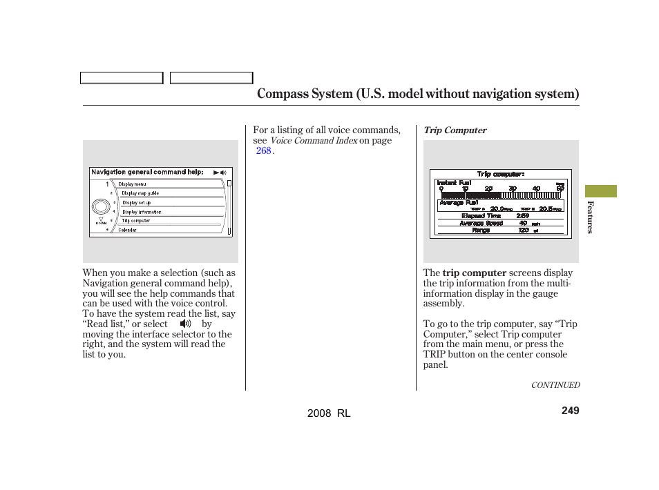 Acura 2008 RL User Manual | Page 252 / 500