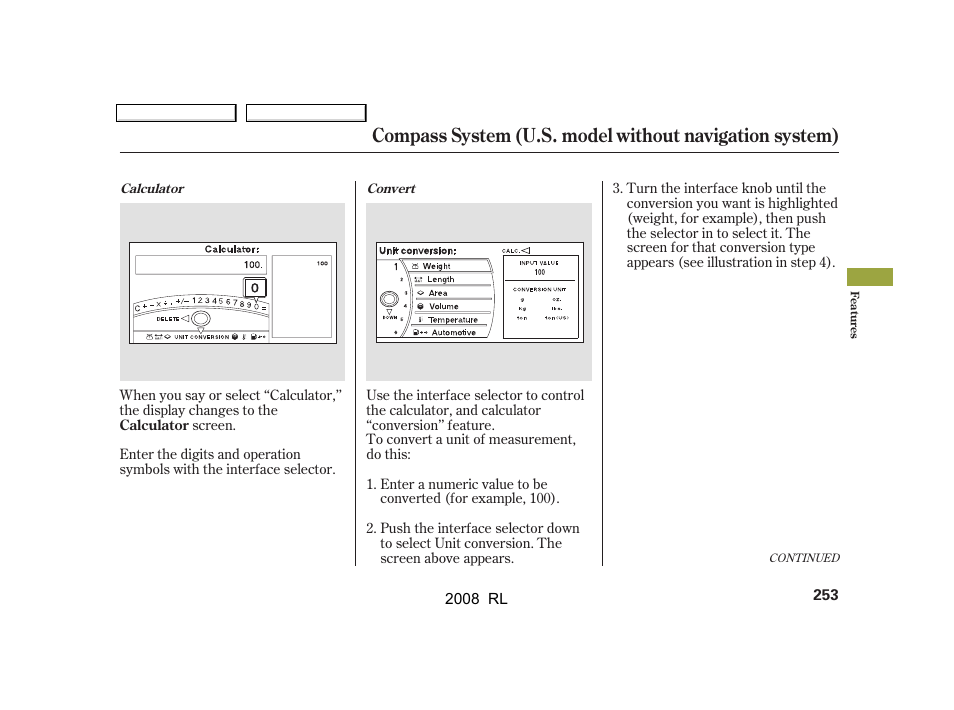 Acura 2008 RL User Manual | Page 256 / 500
