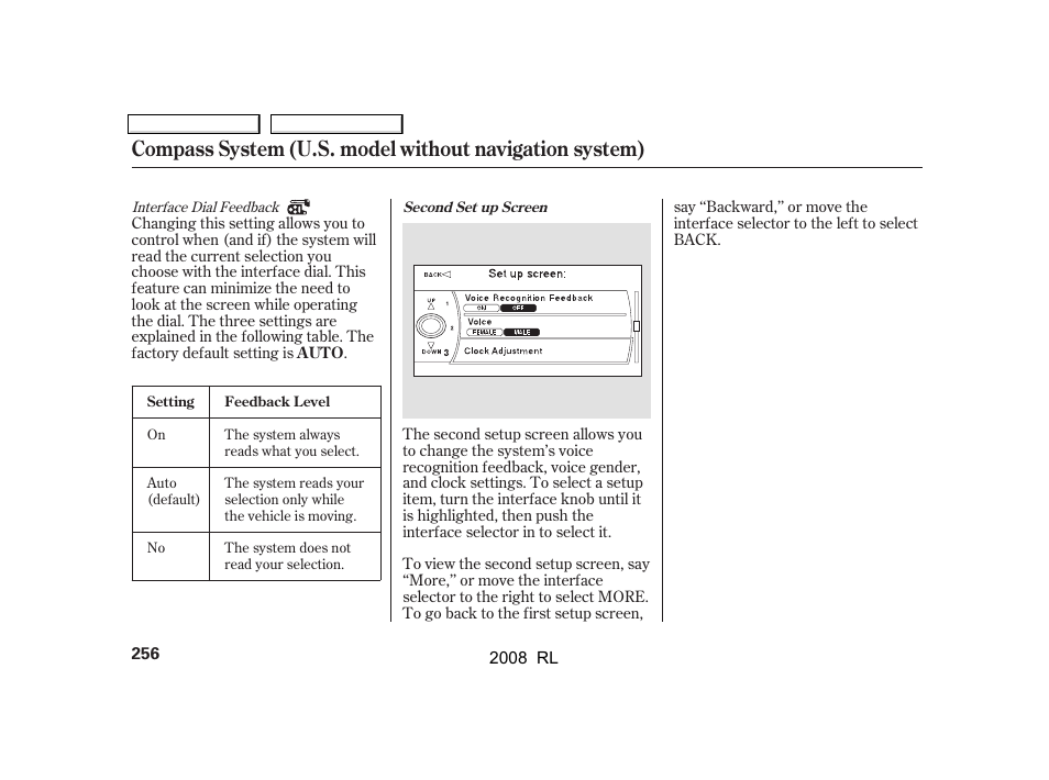 Acura 2008 RL User Manual | Page 259 / 500