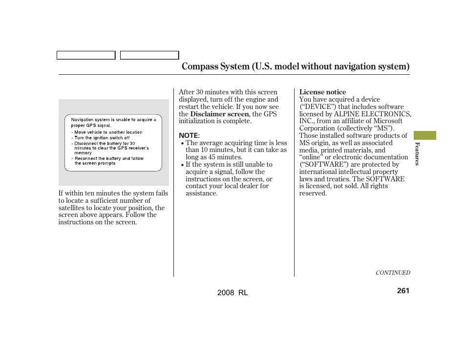 Acura 2008 RL User Manual | Page 264 / 500