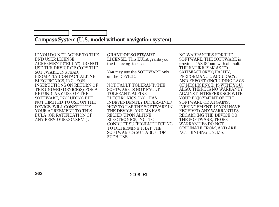 Acura 2008 RL User Manual | Page 265 / 500